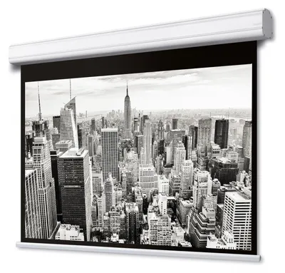 Produktbild von DELUXX Professional Motorleinwand 16:9 Mattweiss Vision Pro 244 x 137 cm