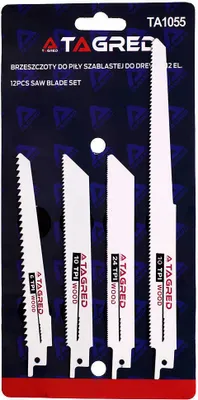 Produktbild von 12x Säbelsägeblatt Holz Sabelsägeblatt für PVC Sägeblatt Fuchsschwanz 150-225mm