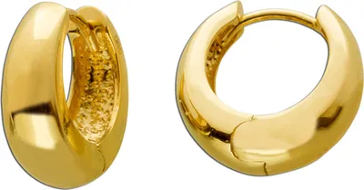 Produktbild von Creolen Oval 14mm Gelbgold 585 14 Karat Klapp Scharnier