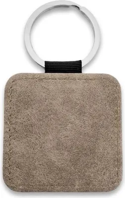 Obrázek produktu pro Kožená klíčenka CombiCraft Blank čtvercová 50x50mm šedá - 10 kusů