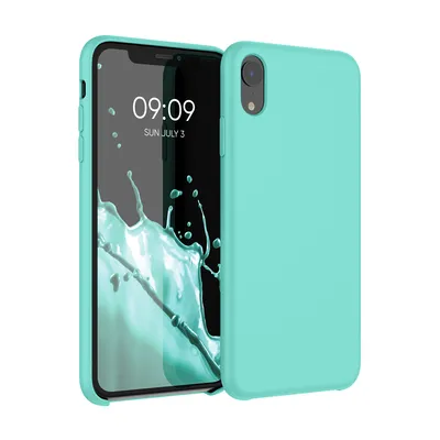 Produktbild von kwmobile Hülle kompatibel mit Apple iPhone XR Hülle - Silikon Handy Case - Handyhülle weiche Oberfläche - kabelloses Laden - Türkis