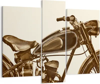 Produktbild von Bild auf Leinwand - Leinwandbild - motor retro - 95x80cm - Wand Bild - Wanddeko - Wandbilder - Leinwanddruck - Bilder - Kunstdruck - Wanddekoration - Leinwand bilder - Wandkunst - CB95x80-4086