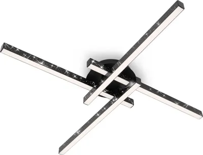 Image de Plafonnier LED BRILONER LEUCHTEN REY, 21 W, 2900 lm, IP20, noir, métal, 60 x 60 x 8,2 cm