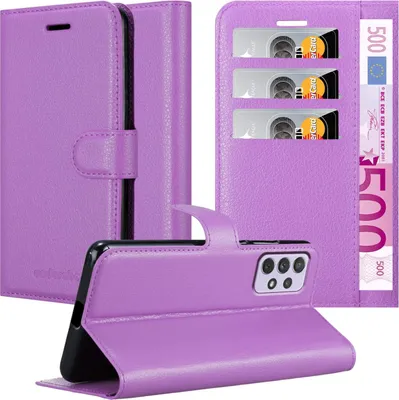 Produktbild von Cadorabo Hülle für Samsung Galaxy A73 5G Schutz Hülle in Lila Handyhülle Etui Case Cover Magnetverschluss