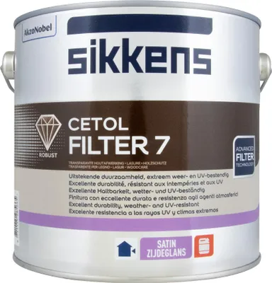 Produktbild von Sikkens Cetol Filter 7 Plus, Tür, Fenster, Satiniert-glänzende Oberfläche, 5 l, mahagoni