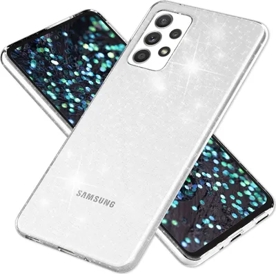 Produktbild von NALIA Klare Glitzerhülle für Samsung Galaxy A53, Durchsichtig Vergilbungsfrei Transparent