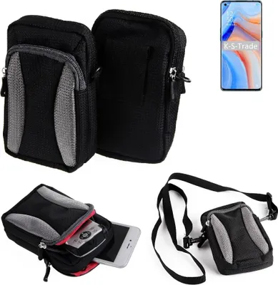 Produktbild von K-S-Trade Holster Schutz Hülle kompatibel mit Oppo K7x Handy Hülle Gürteltasche Umhängetasche mit Zusatzfach schwarz