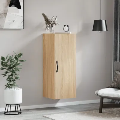 Produktbild von "Rabatt" Mehrzweckschrank/Vitrine/ Wandschrank - Modernes Design - Sonoma-Eiche 34,5x34x90 cm Holzwerkstoff - Kommoden CC22944
