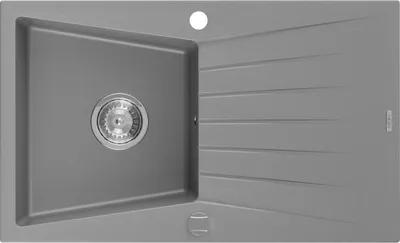 Produktbild von Mexen Cesar Granitspüle mit einem Becken und einer Abtropffläche 775 x 470 mm, Grau - 6514771010-71
