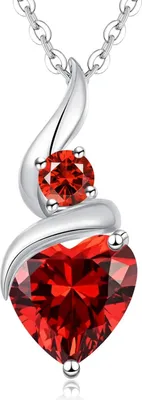 Zdjęcie produktu dla Naszyjnik damski wisiorek nieskończoność serce 925 Sterling Silver Birthstone Necklace