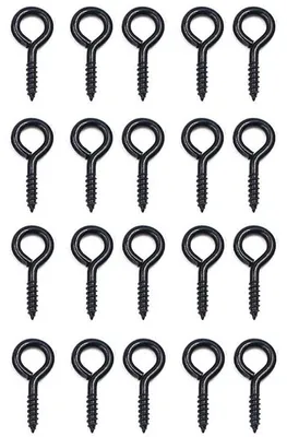 Produktbild von Augenschrauben 20 Stück - M4, Schwarze Edelstahl, Selbstschneidende Ringbolzen