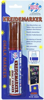 Produktbild von 12x Kreidemarker braun Schreibbreite 3-15mm
