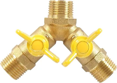 Produktbild von 2-Wege-Y-Verteiler für Zuhrschläuche, 1/2" Außengewinde für 2 Anschlüsse (YV07)
