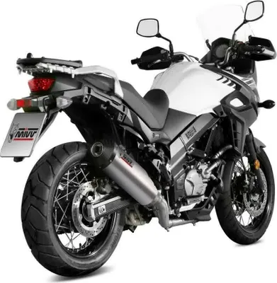Imagen del producto de Silenciador deportivo Mivv OVAL SLIP-ON, con tapa de titanio, para SUZUKI DL V-STROM 650, modelo a partir de 2017