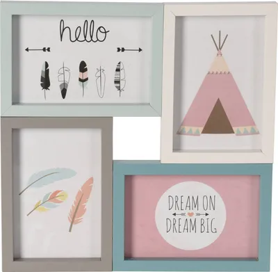 Zdjęcie produktu dla Galeria ramek na zdjęcia 10 x 15 cm, MDF, kolorowa