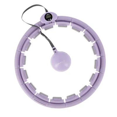 Produktbild von Hula-hoop do masażu HMS HHW09 z obciążnikami i licznikiem w kolorze fioletowym