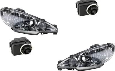 Immagine prodotto di Johns, fari adatti a Peugeot 206 CC 09/1998-w H7 Sinistra Destra con servomotore 6224C0 9602407480 9632162280 6204S9 6205S9
