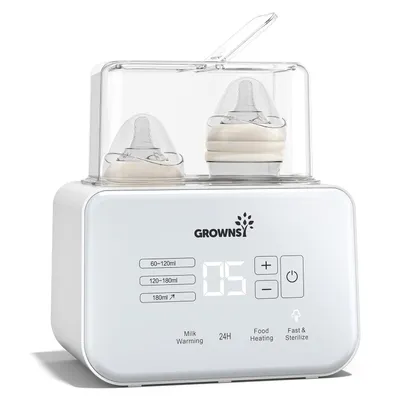 Produktbild von Grownsy Flaschenwärmer baby, Sterilisator für babyflaschen 9-in-1 Fast Babynahrungsheizung & Abtauung BPA-freier Fläschchenwärmer, Babykostwärmer