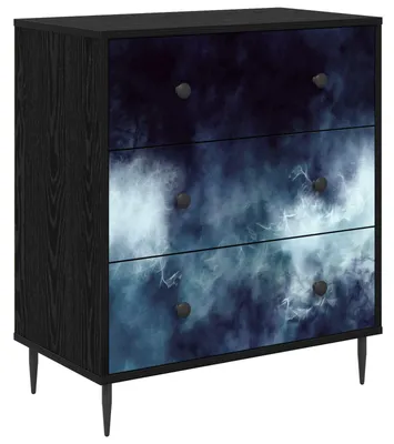 Immagine prodotto di vidaXL Comodino RAALTE, effetto marmo blu, 66 x 36,5 x 76 cm