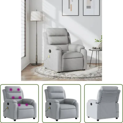 Zdjęcie produktu dla Fotel masujący Living Store jasnoszary materiał
