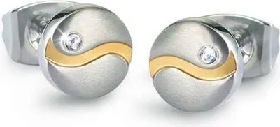 Produktbild von Boccia Titanium 05028-04 Damen Ohrstecker Titan Bicolor Gold weiß