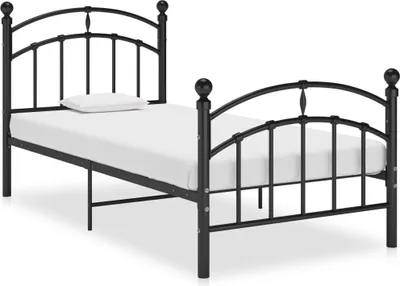 Produktbild von Bettgestell Schwarz Metall 100x200 cm