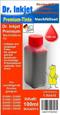 Produktbild von CR66M - Magenta - Dr.Inkjet Premium Nachfülltinte 100ml für GI-590 / GI-490