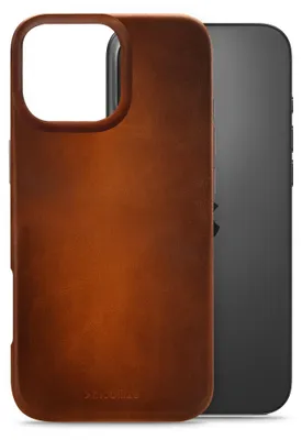 Produktbild von Mobilize Premium iPhone 16 Pro Max MagSafe Hülle Echtes Leder Backcover - Burned Cognac