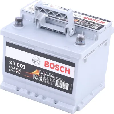 Zdjęcie produktu dla Akumulator samochodowy Bosch S5 001 12 V 52 Ah 520 A