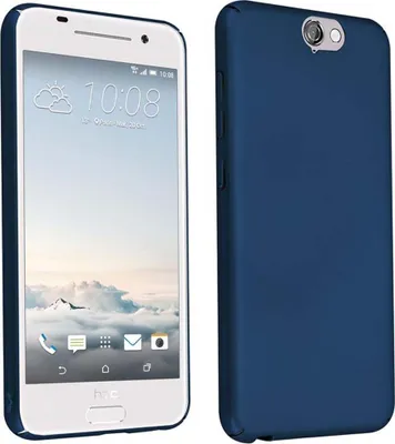 Produktbild von Cadorabo Hülle für HTC ONE A9 Schutzhülle in Blau Hard Case Handy Hülle Etui