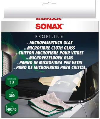 Produktbild von SONAX Microfasertuch Glas (3er Faltschachtel)