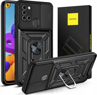 Immagine prodotto di SPACECASE Custodia blindata Camring per Galaxy A21s Nero