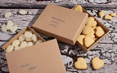 Imagen del producto de Caja plegable de 11,5 x 22,5 x 3 cm, marrón, con tapa, de cartón kraft - paquete de 10 unidades