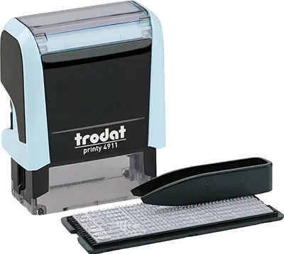 Produktbild von trodat Textstempel-Set Printy 4911 Typomatic pastell-blau