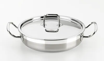 Produktbild von BRA Profesional | Drehspießtopf mit Deckel, 26 cm, Edelstahl 18/10