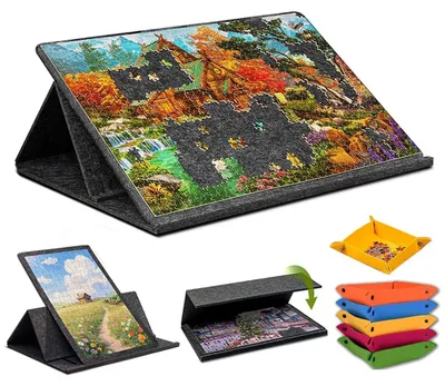 Image de Table pliable pour puzzles, avec fonction de rangement et disponible en 6 couleurs