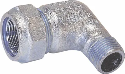 Produktbild von GEBO TG-Klemmverbinder, 90° Winkel DN 40 - AG 1 1/2 Zoll x Ø 48,3 mm - für Stahlrohr