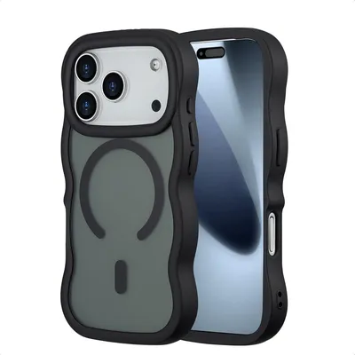 Produktbild von Selencia Wavy Backcover mit MagSafe iPhone 17 Pro - Schwarz