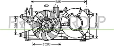 Produktbild von PRASCO FT909F007 Lüfter Motorkühlung Kühlerlüfter für FIAT Doblo Cargo (223) Wasserkühler