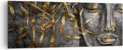 Produktbild von Bild auf Leinwand - Leinwandbild - Einteilig - Buddha Gold Bodhisattva - 140x50cm - Wand Bild - Wanddeko - Wandbilder - Leinwanddruck - Bilder - Wanddekoration - Leinwand bilder - AB140x50-4442