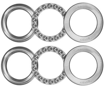2 Axiallager 51107, 35x52x12 mm, Kohlenstoffstahl, ABEC1