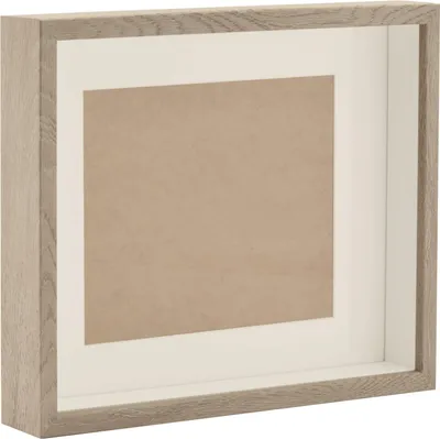 Produktbild von BD ART 28x35  20x25 passepartout Bilderrahmen 3D zum Befüllen Objektrahmen Rahmen für Objekte mit Glas Eiche Trüffe