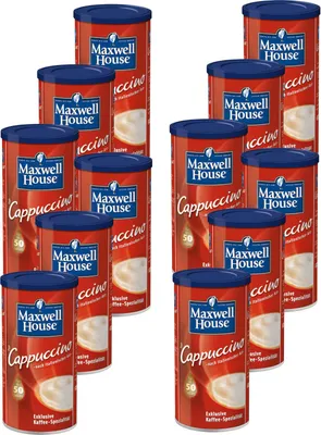 Obrázek produktu pro MAXWELL HOUSE Cappuccino typ instantní kávy 12 x 500 g instantní kávy