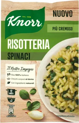 Produktbild von 15x Knorr Risotto Spinaci Reis mit Spinat 175g 100% italienisch Fertiggerichte Reisgericht