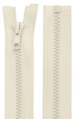 1 Reißverschluss Profil 5mm 70 cm teilbar, Autolock, creme