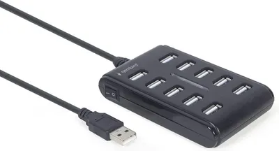 Immagine prodotto di gembird 10-Port USB 2.0 Hub, schwarz