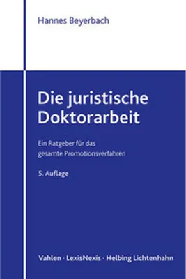 Image de Die juristische Doktorarbeit