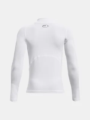 Immagine prodotto di UNDER ARMOUR HeatGear Armour Mock langarm Trainingsshirt Jungen 100 - bianco/nero M (128-135 cm)