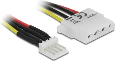 Image de Câble Power Floppy (connecteur mâle 4 broches) > Molex (connecteur femelle 4 broches)  30 cm Delock