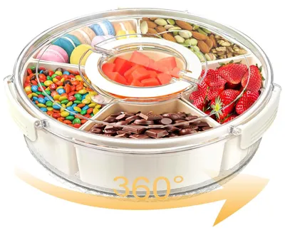 Produktbild von Snackbox mit 6 Fächern und Deckel für praktische Snacklagerung